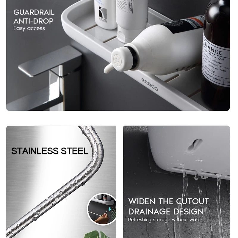 Avalisse Metal Adhesive Bathroom Shelves