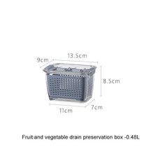 Load image into Gallery viewer, Kitchen Glass Storage Box with Plastic Dividers and Bottom Drain
